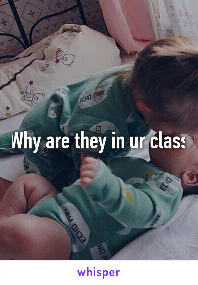 Why are they in ur class