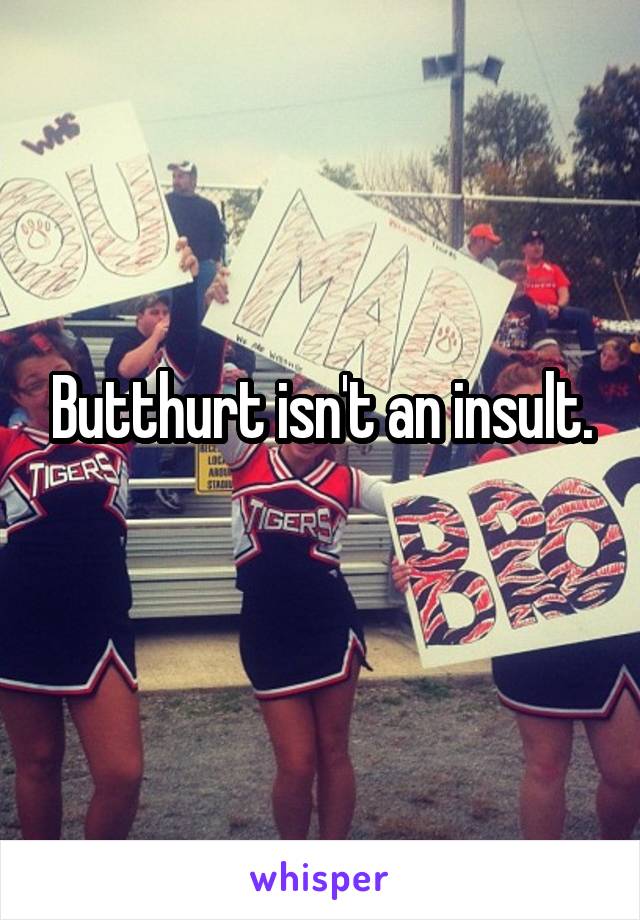 Butthurt isn't an insult.
