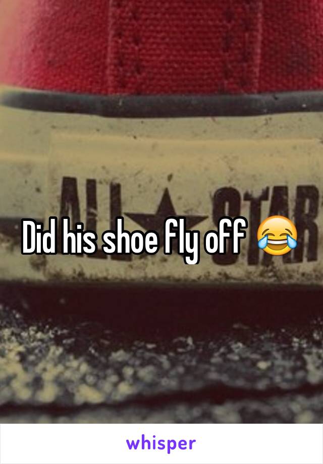 Did his shoe fly off 😂