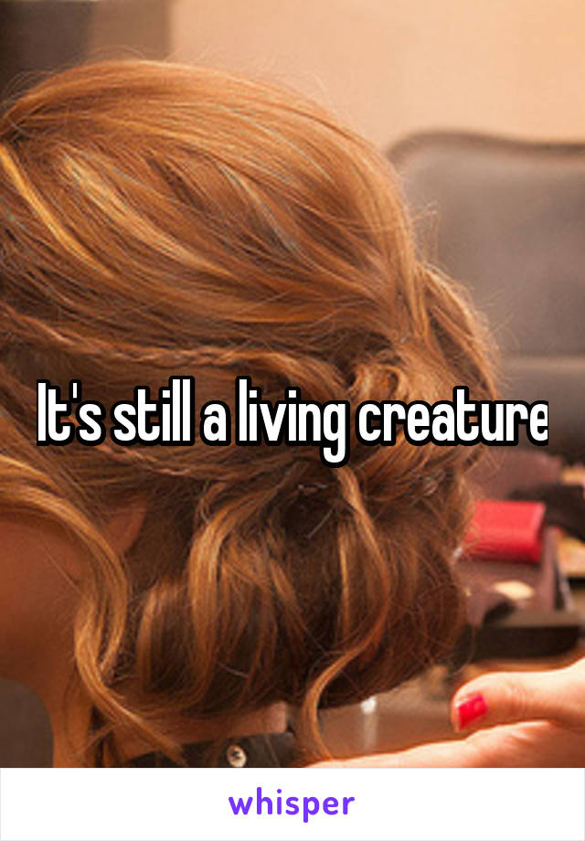 It's still a living creature