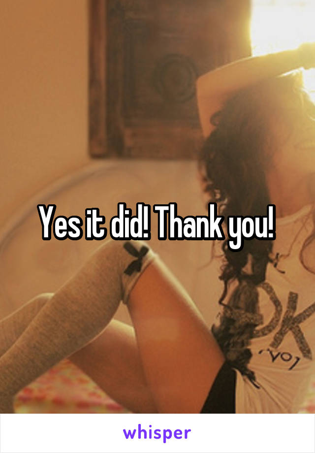 Yes it did! Thank you! 