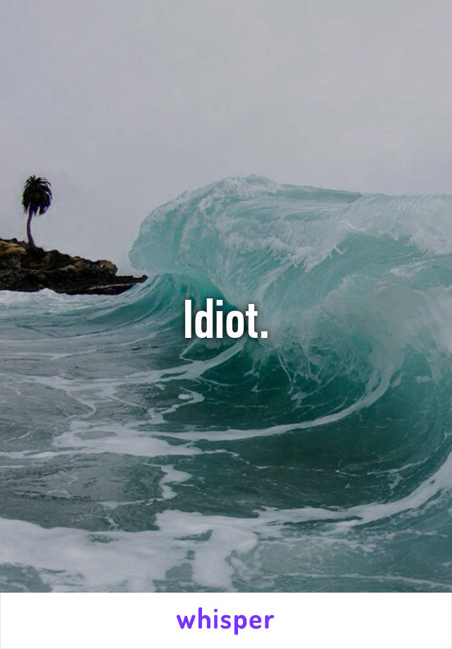 Idiot.