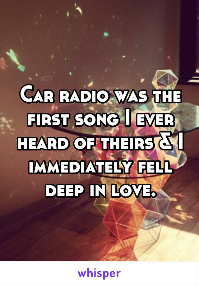 Car radio was the first song I ever heard of theirs & I immediately fell deep in love.