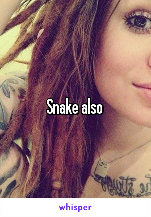 Snake also 
