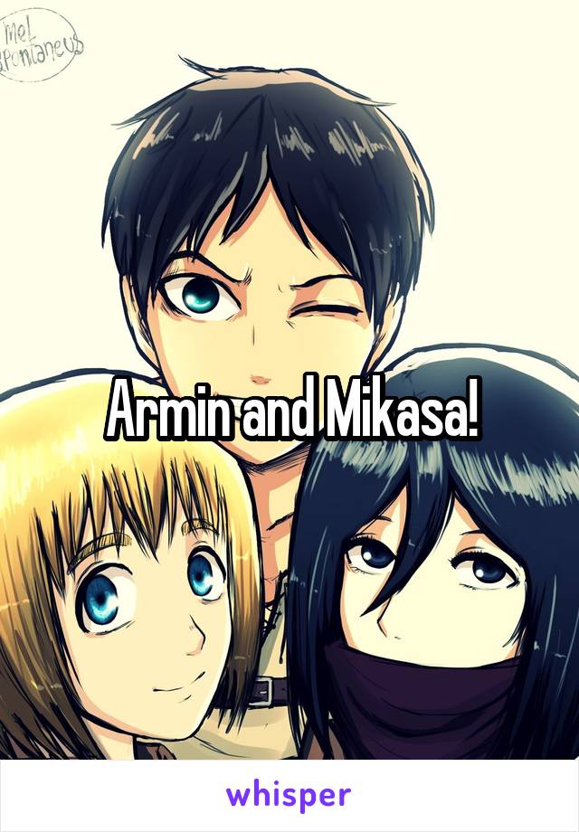 Armin and Mikasa!