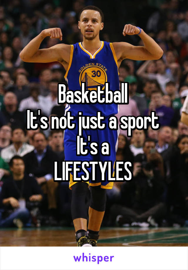 Basketball 
It's not just a sport 
It's a 
LIFESTYLES 