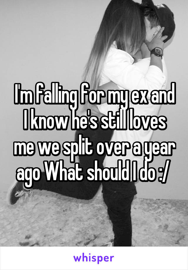 I'm falling for my ex and I know he's still loves me we split over a year ago What should I do :/ 