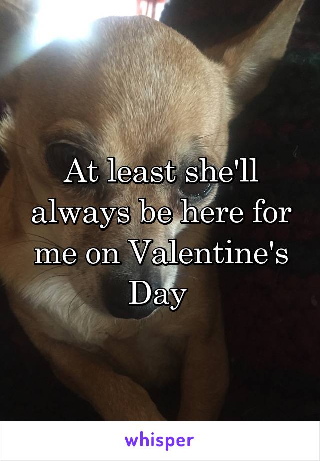 At least she'll always be here for me on Valentine's Day 