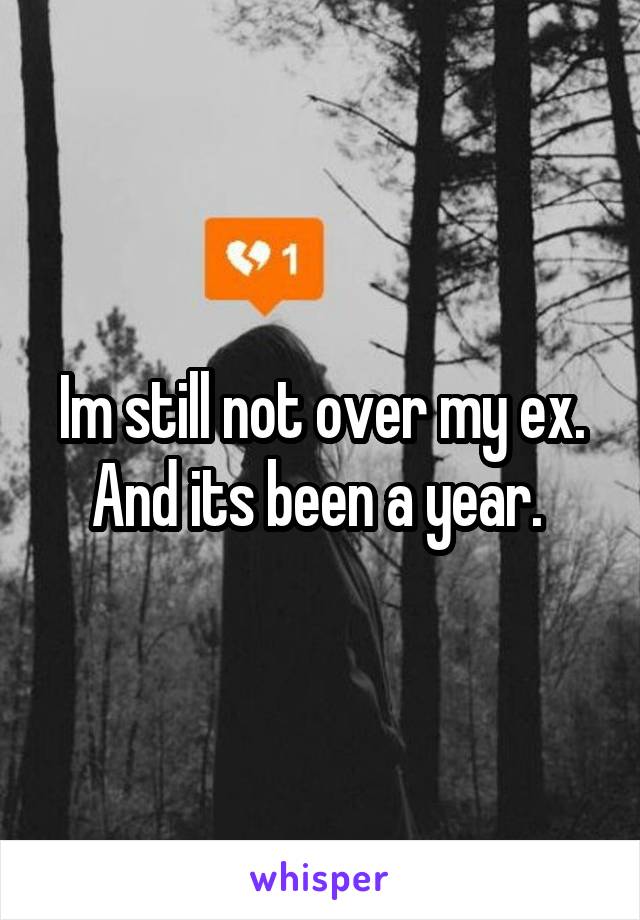 Im still not over my ex. And its been a year. 