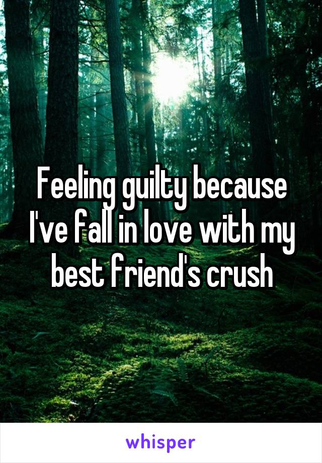 Feeling guilty because I've fall in love with my best friend's crush