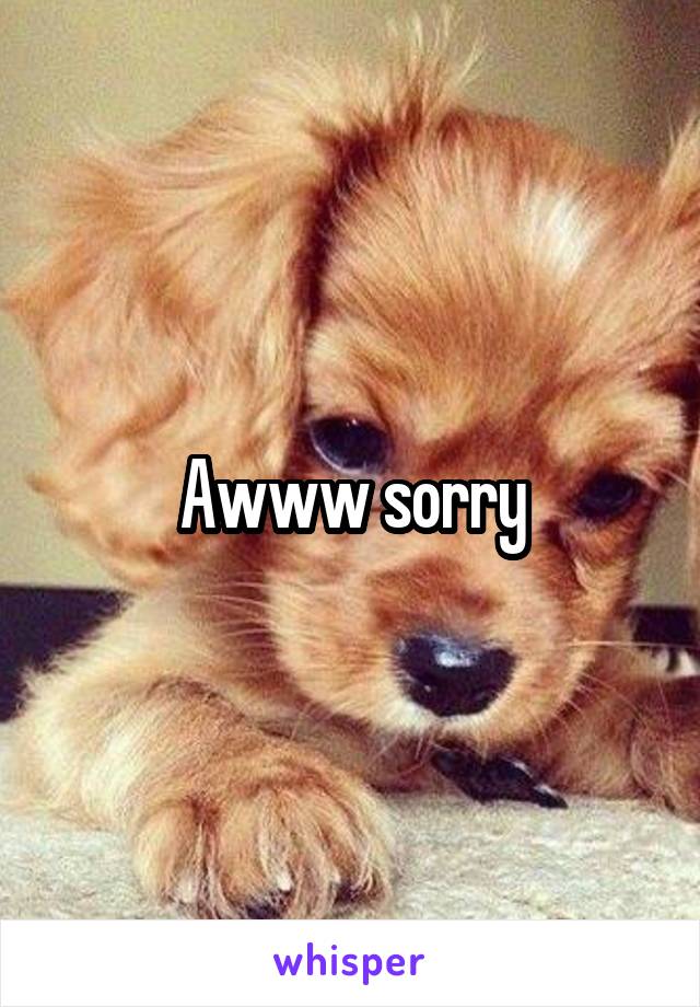 Awww sorry
