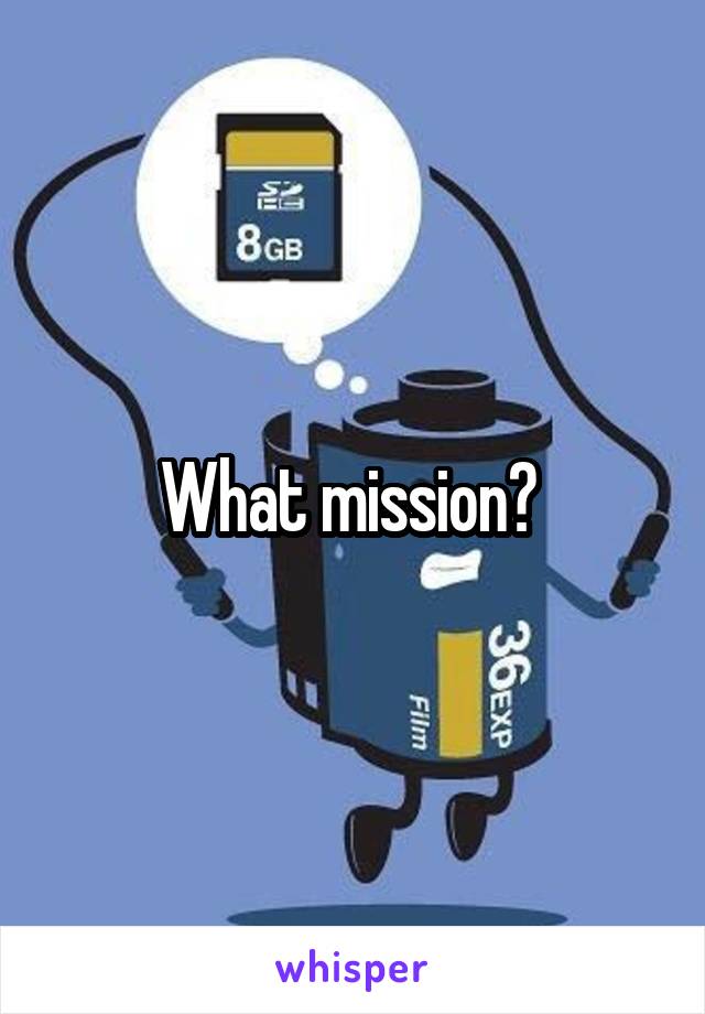 What mission? 