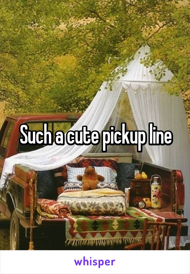 Such a cute pickup line