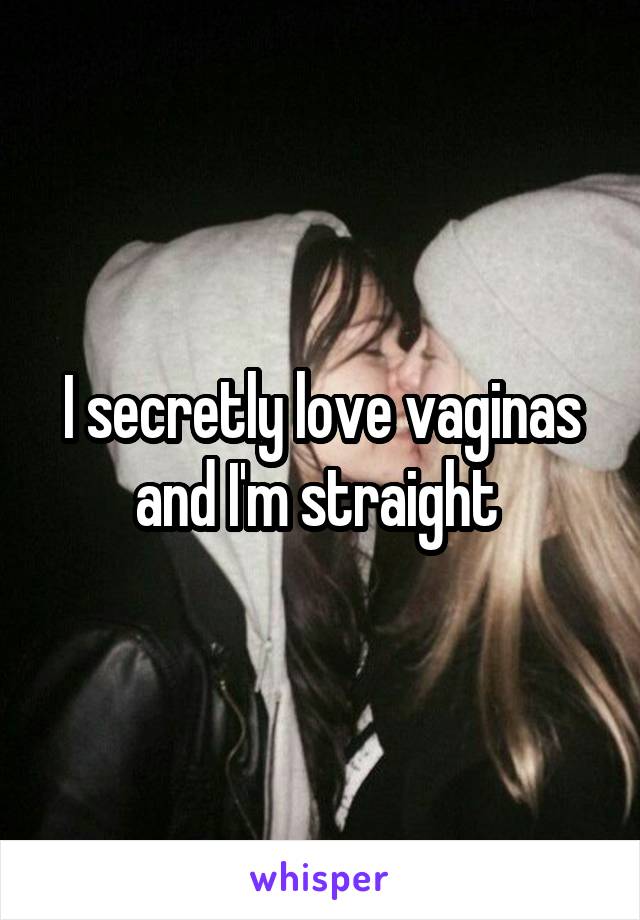 I secretly love vaginas and I'm straight 