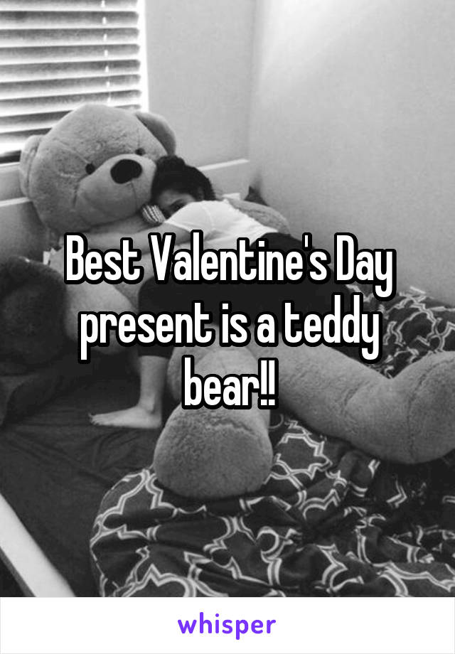 Best Valentine's Day present is a teddy bear!!