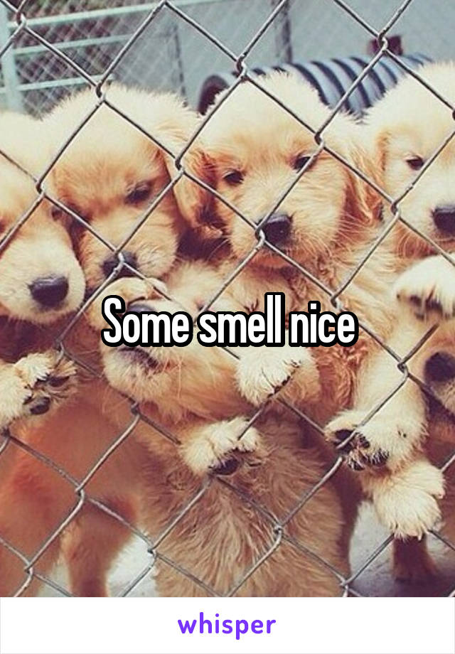 Some smell nice