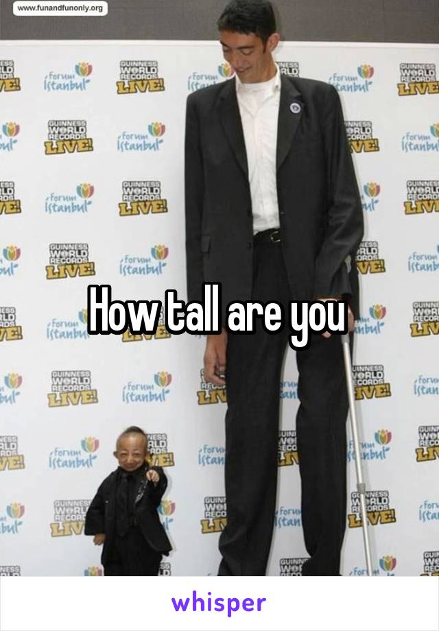 How tall are you 