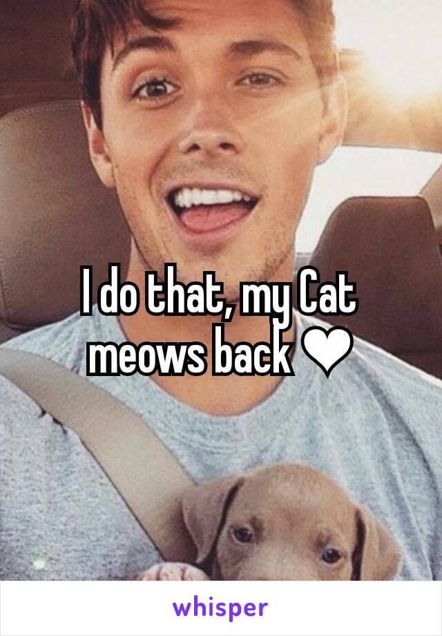 I do that, my Cat meows back ❤