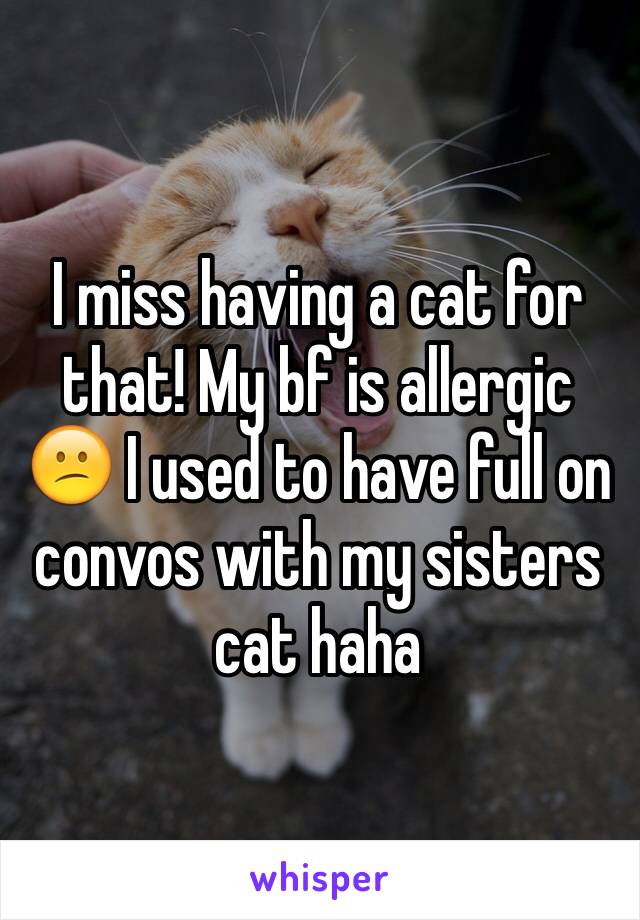 I miss having a cat for that! My bf is allergic 😕 I used to have full on convos with my sisters cat haha
