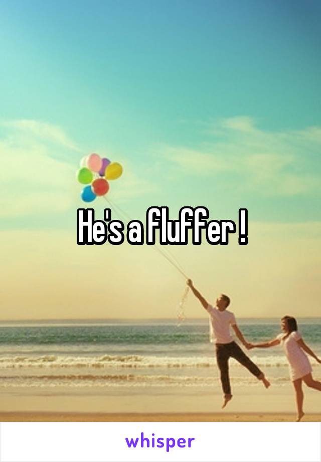 He's a fluffer !