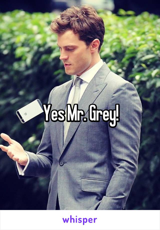 Yes Mr. Grey!