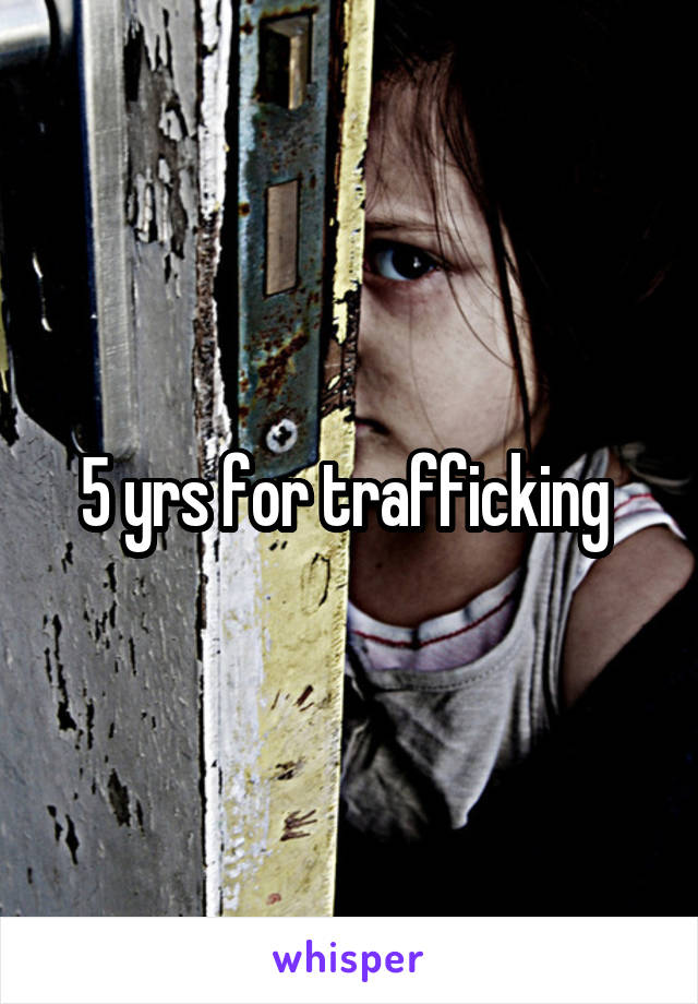 5 yrs for trafficking 