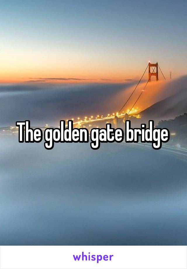 The golden gate bridge 