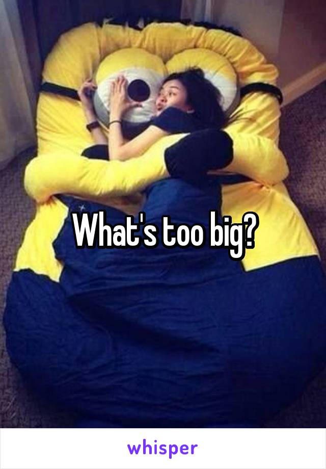 What's too big?