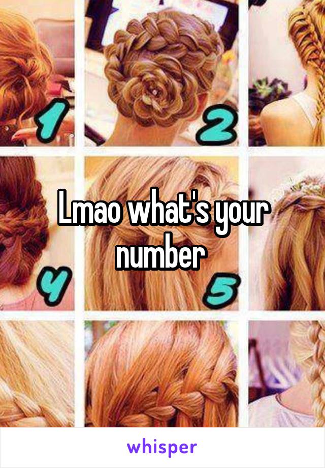 Lmao what's your number 