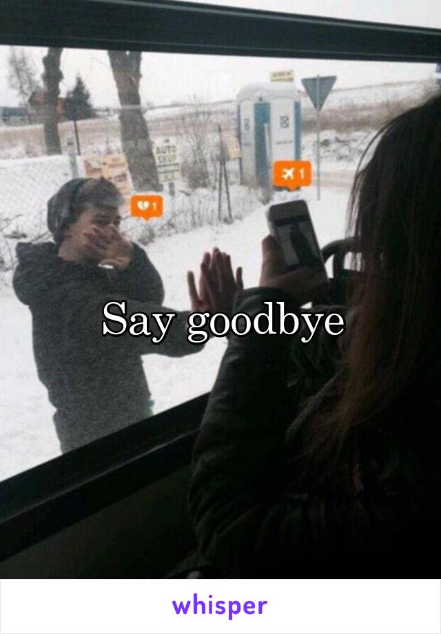 Say goodbye