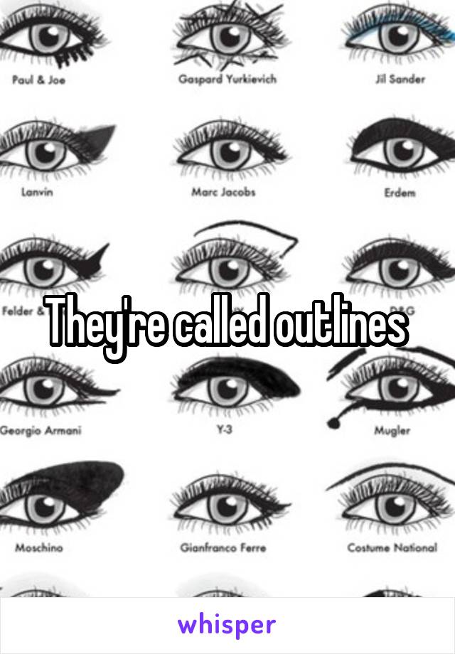They're called outlines 