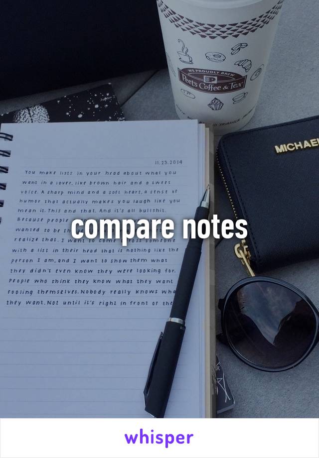 compare notes