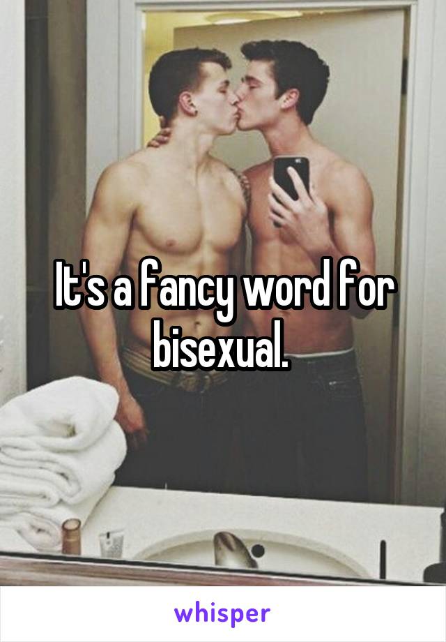 It's a fancy word for bisexual. 