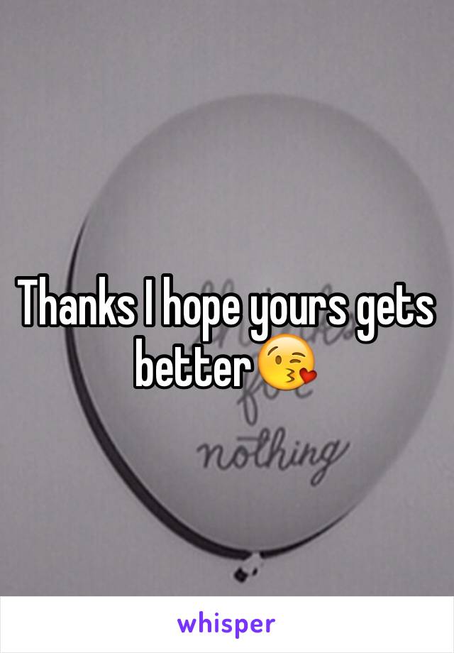 Thanks I hope yours gets better😘