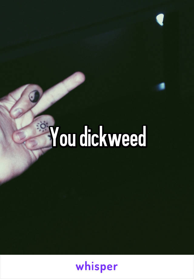 You dickweed