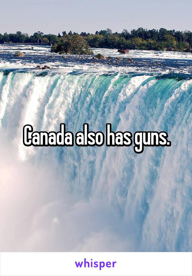 Canada also has guns.