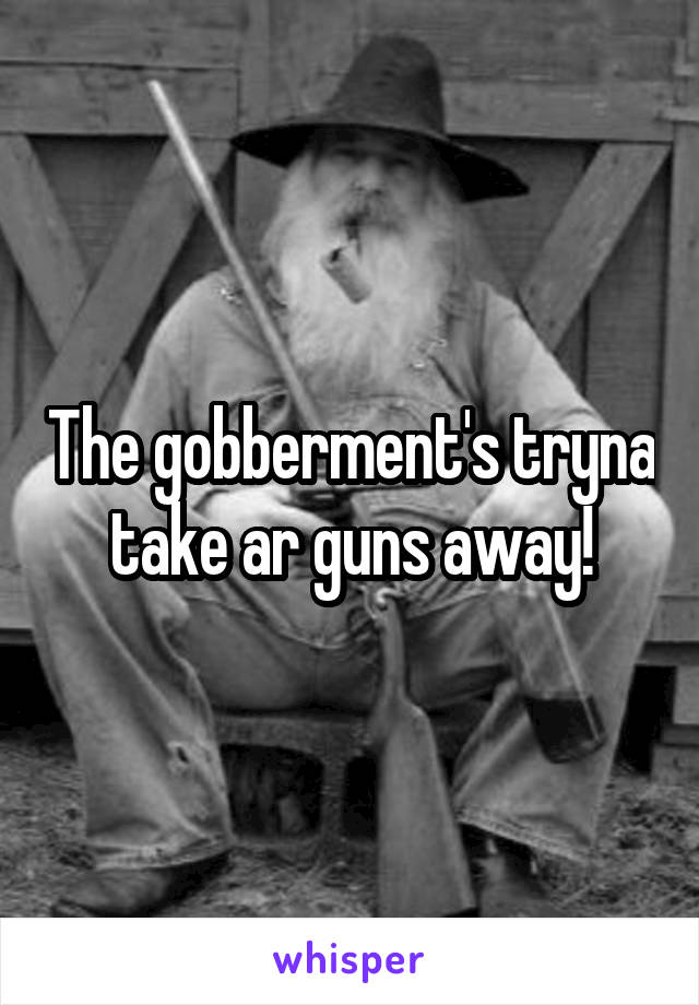 The gobberment's tryna take ar guns away!