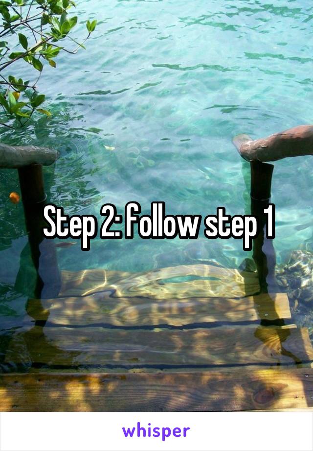 Step 2: follow step 1