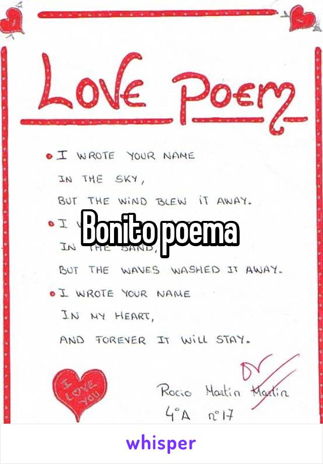 Bonito poema 