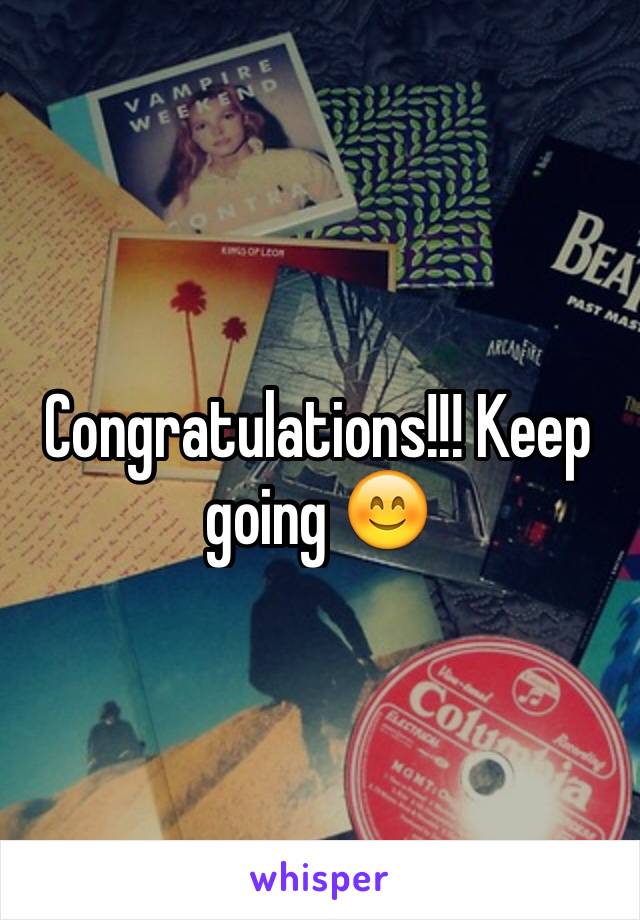 Congratulations!!! Keep going 😊