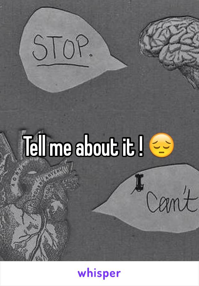 Tell me about it ! 😔