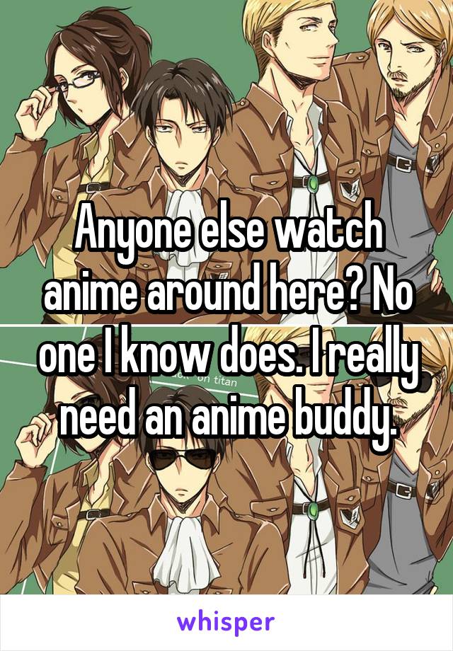Anyone else watch anime around here? No one I know does. I really need an anime buddy.