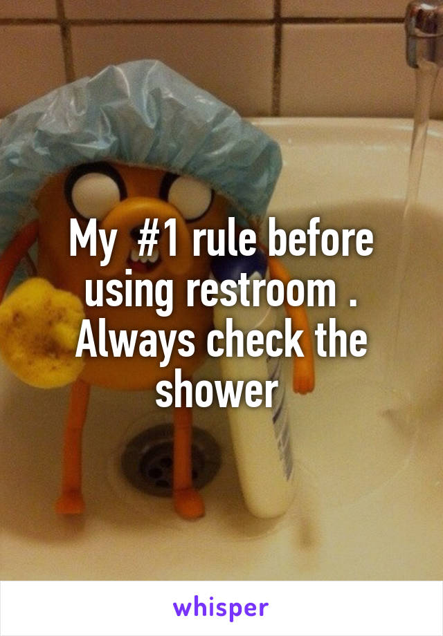 My  #1 rule before using restroom .
Always check the shower 