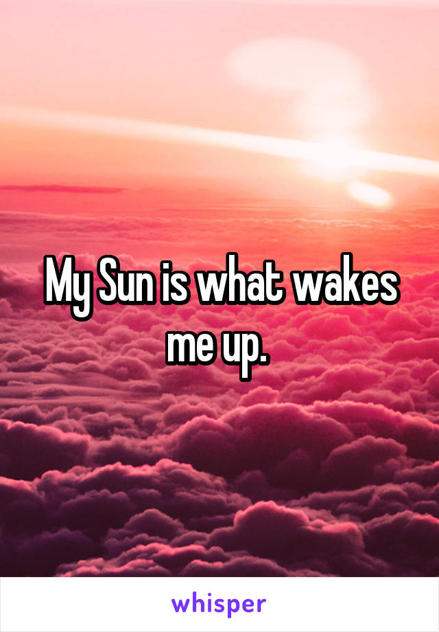 My Sun is what wakes me up. 