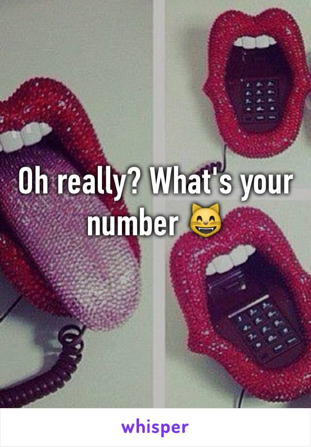 Oh really? What's your number 😸