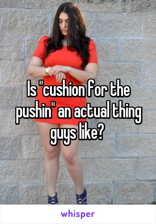 Is "cushion for the pushin" an actual thing guys like? 