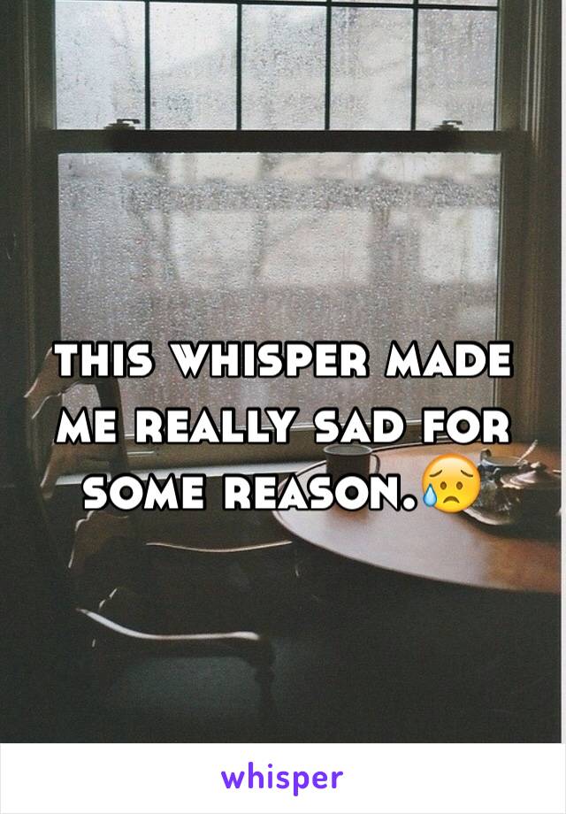 this whisper made me really sad for some reason.😥