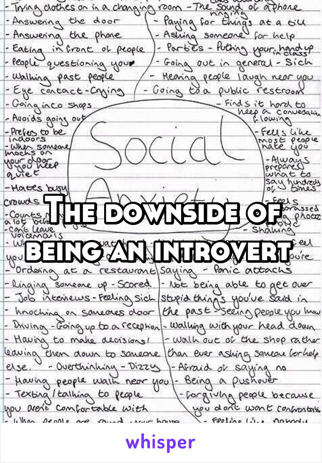 The downside of being an introvert 