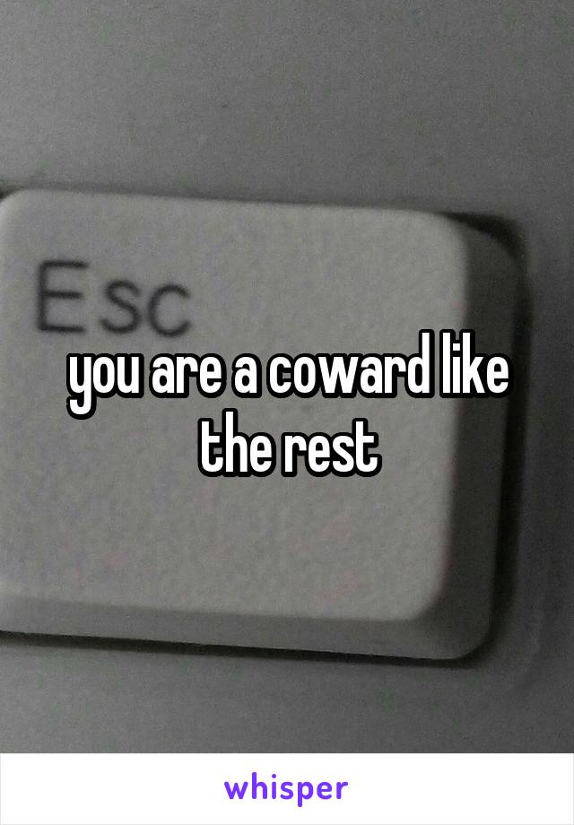 you are a coward like the rest