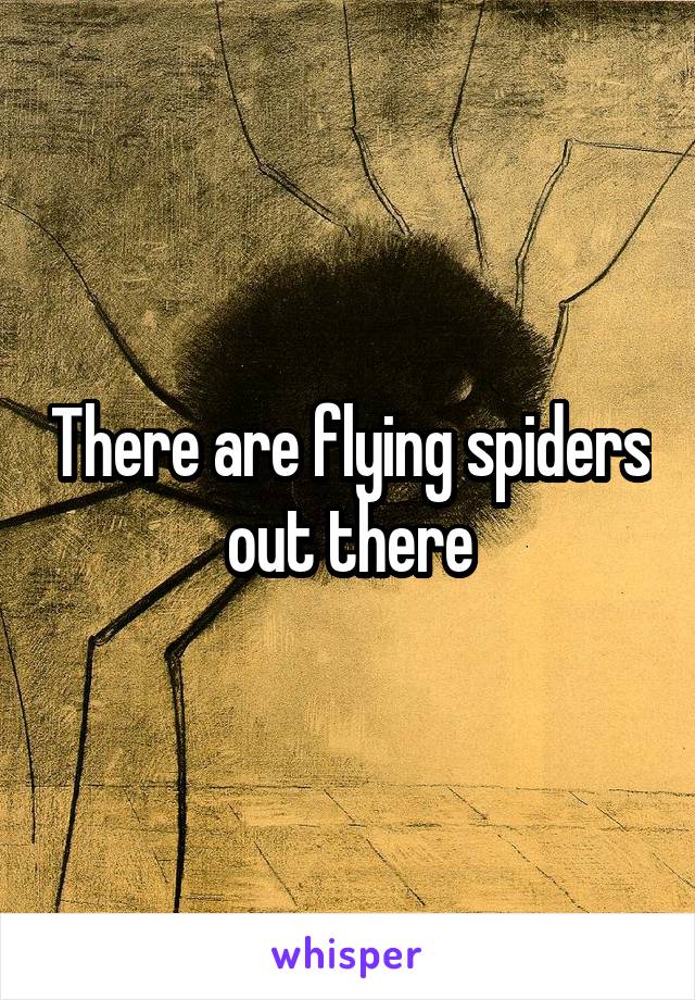 There are flying spiders out there